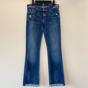 7 For All Mankind Low Rise Bootcut Jeans Size 27